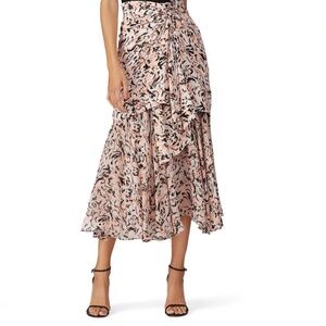 Proenza Schouler Twist-front Georgette Midi Skirt New With Tags US6